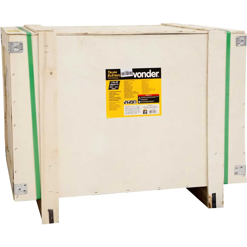 Talha Elétrica 3,0 Ton Elevação 5,0m 220V Vonder